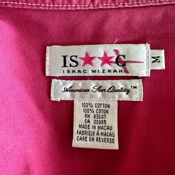 ISSAC MIZRAHI DENIM JACKET SIZE MEDUIM PINK - Picture 4 of 4